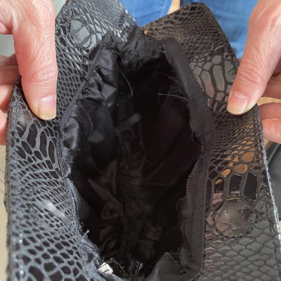 Upcycled Faux Leather Clutch Purse - Picture 7 of 7